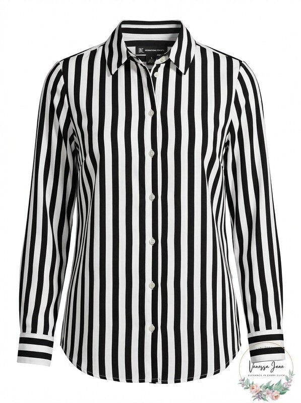 Inc Striped Button-Down Shirt, Size Small