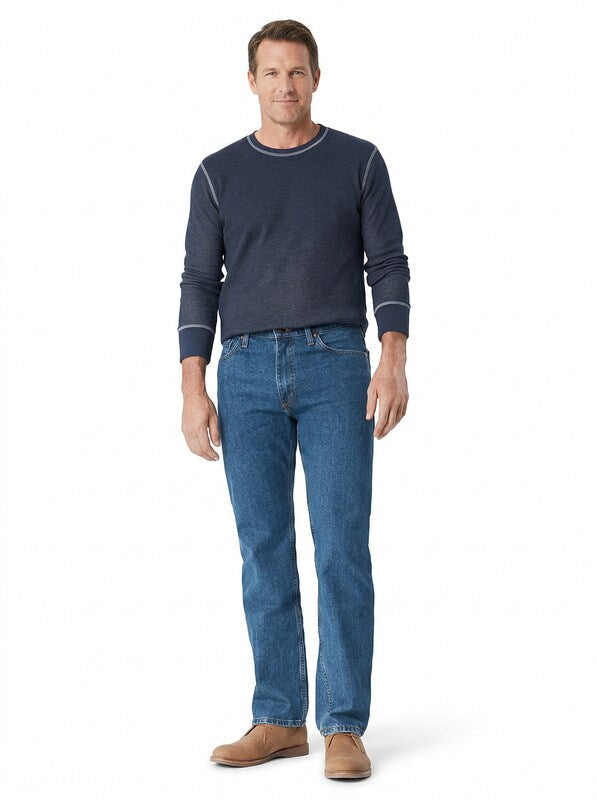 Wrangler Authentics Men S Classic 5 Pocket Regular Fit Cotton Jean Stonewash
