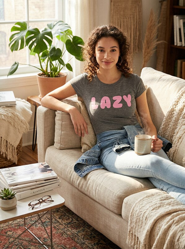 Love Tribe Juniors Lazy Micro-Striped Graphic T-Shirt, Size XL