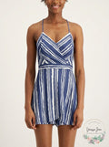 Bcx Juniors Striped Faux Romper, Size XS