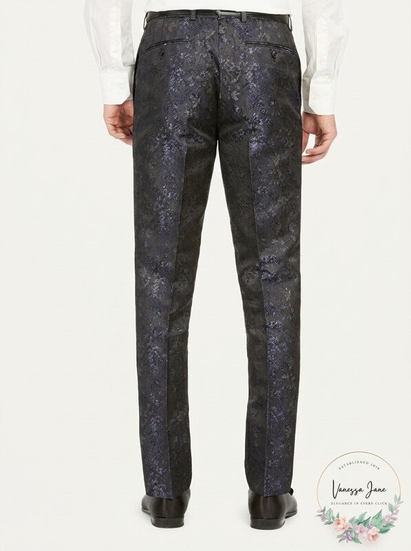 Tallia Orange Mens Slim-Fit Snakeskin-Print Pants, 33x30