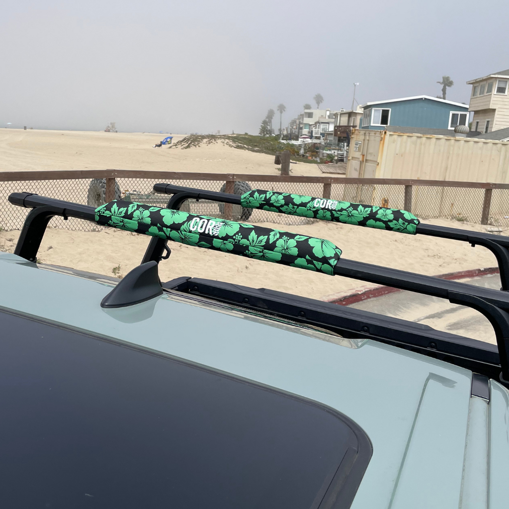 Aero Roof Rack Pad with 10' Scratch-Resistant Tie Downs(Flat Bars)
