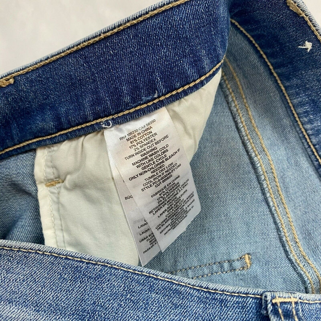 Current/Elliott Stiletto Distressed Ankle Skinny Jeans Stretch Indigo, SZ 27