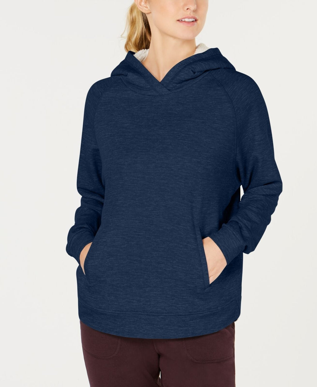 32 Degrees Womens Fleece-Lined Hoodie, Hale Navy Combo, Medium