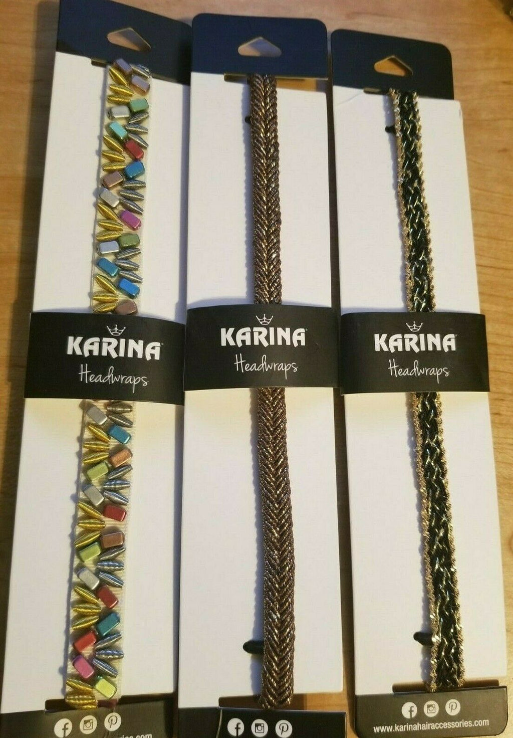 Karina French Couture Headwraps / Headbands, 3 Count