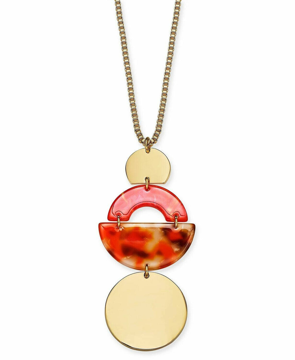 Alfani Tortoise-Look Geometric, 36in Pendant Necklace