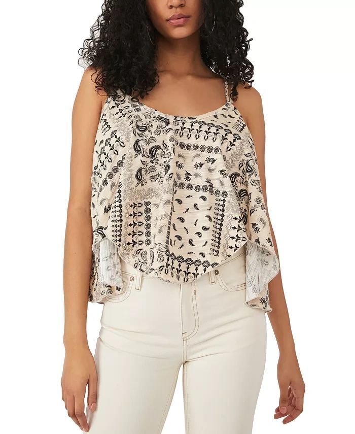 Free People Womens Hey Girl Cotton Tank Top