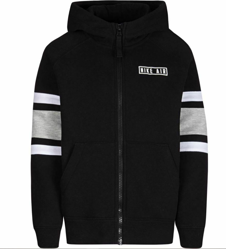 Nike Air Boys Hoodie Sweatshirt Sportswear Full Zip Jacket, 4XS