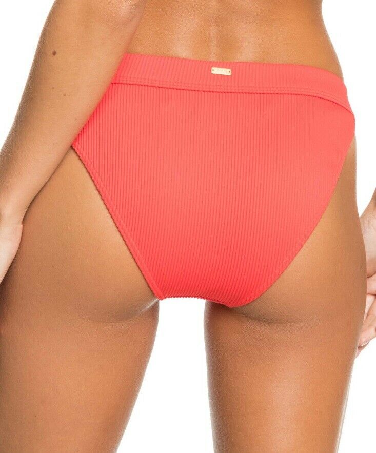 Roxy Poppy Red Mind of Freedom Bikini Swim Bottoms, Size XL