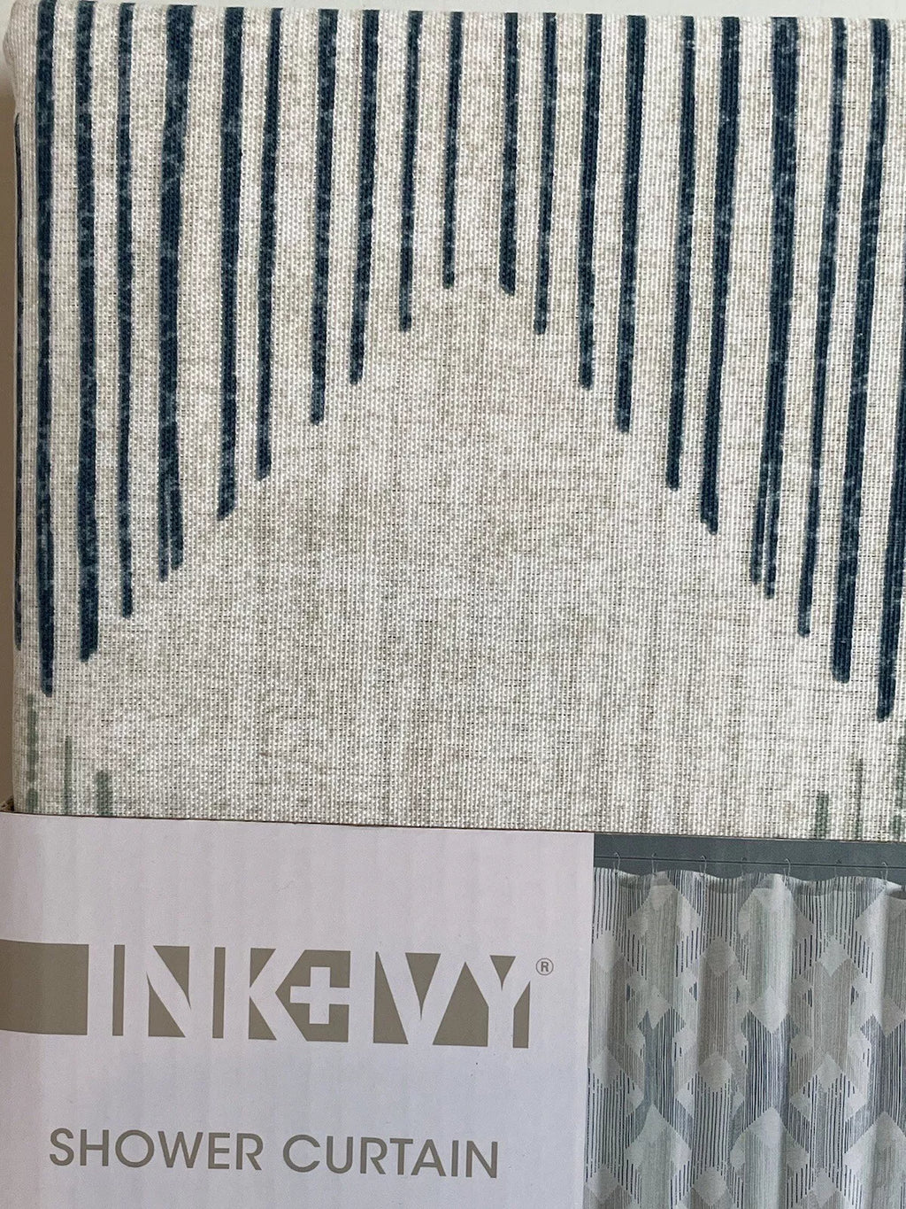 Ink+Ivy Zach Shower Curtain - Blue/grey