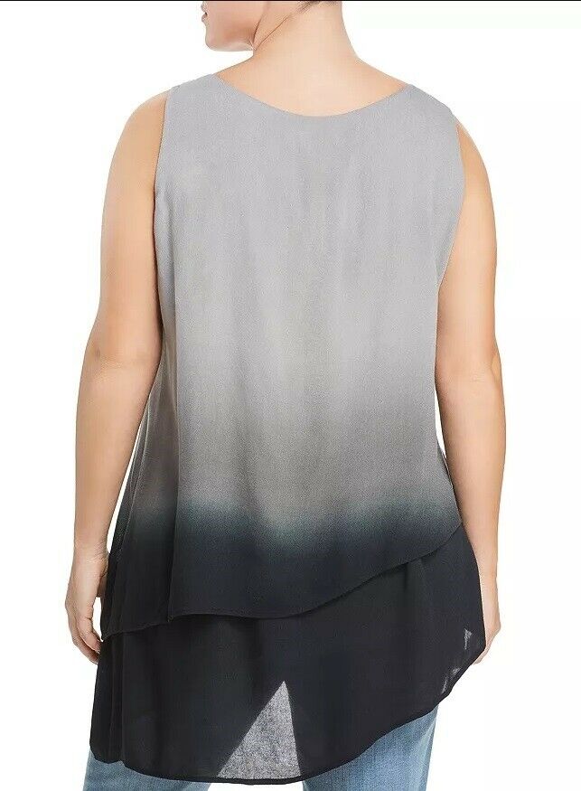 Joseph A 155603 Womens Asymmetric Dip Dye Tank Top
