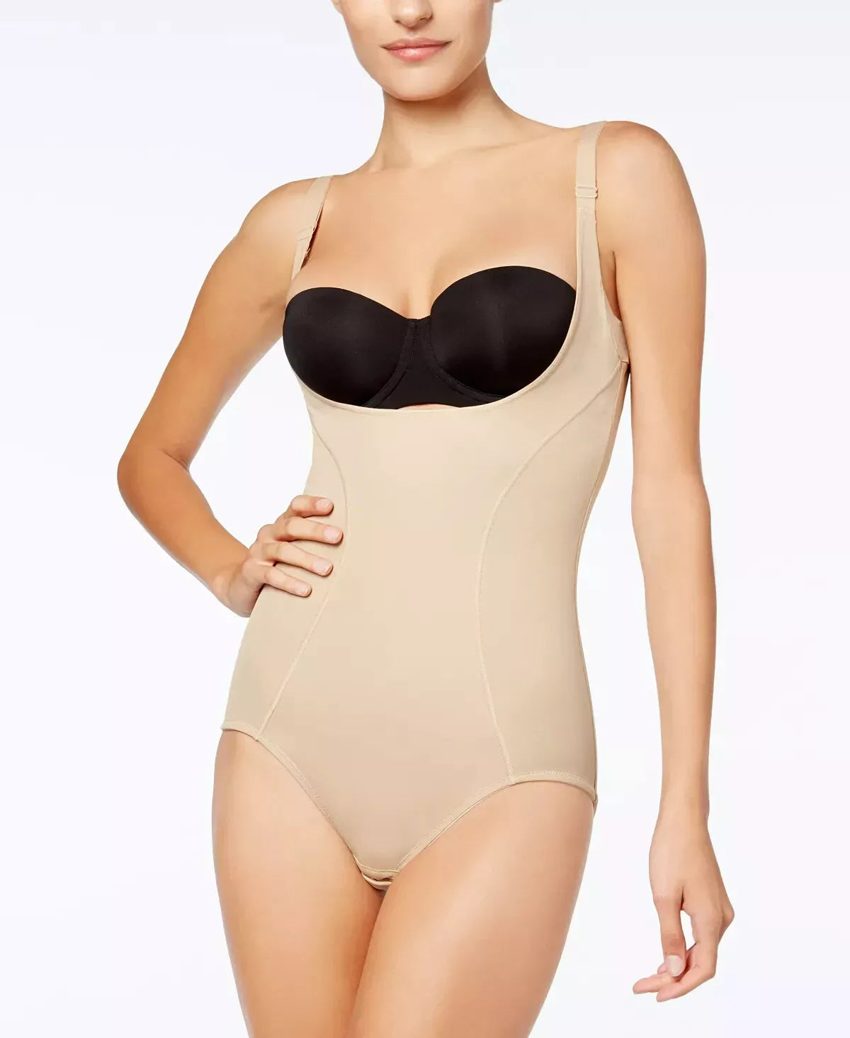 Maidenform Womens Firm Control Ultimate Instant Slimmer Open Bust Bodysuit