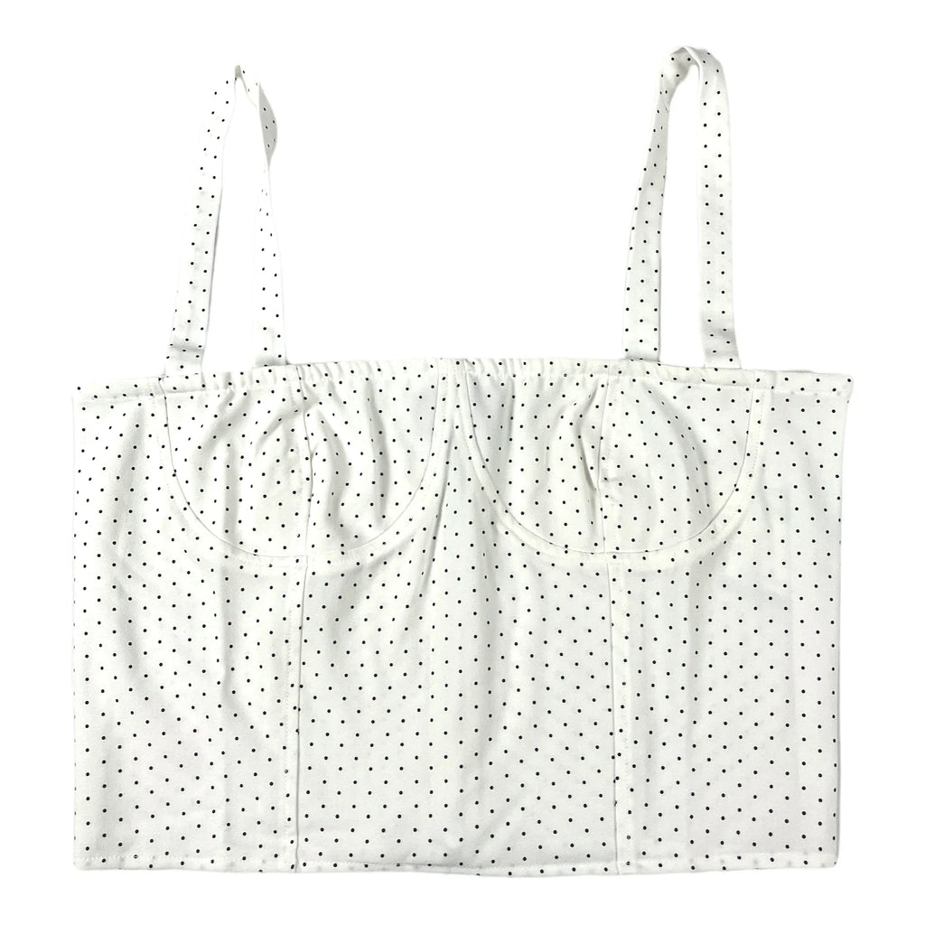 Danielle Bernstein Dot Cropped Tank Top, Size 8