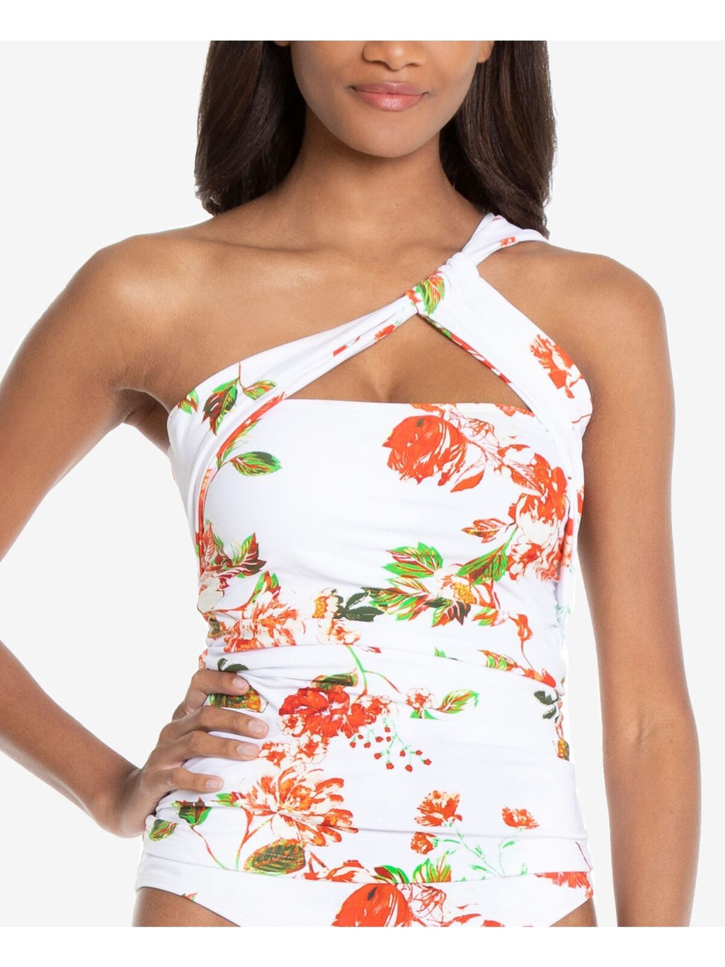 Rachel Rachel Roy Women One-Shoulder Floral-Print Tankini Top, Size XS