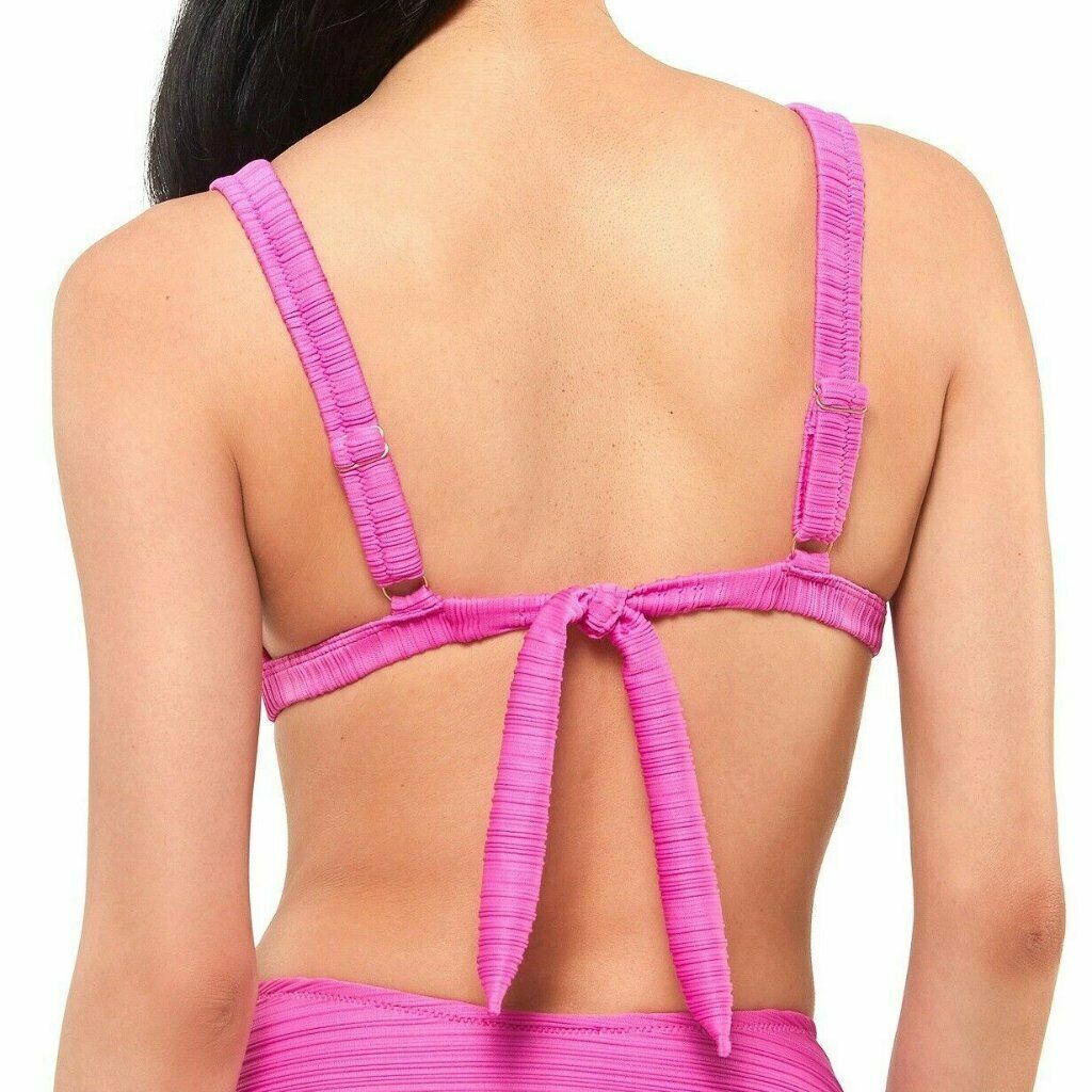 Jessica Simpson Ribbed Bikini Top, Size Large