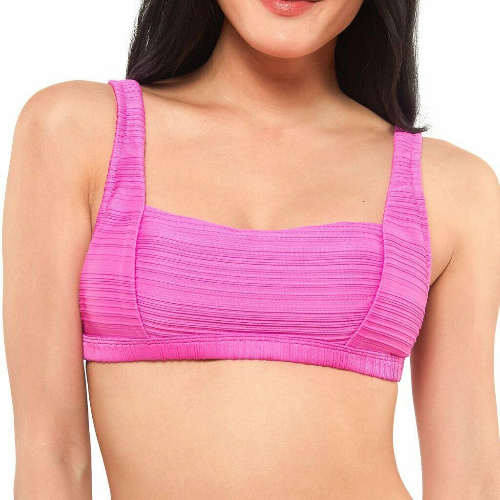 Jessica Simpson Ribbed Bikini Top, Size Large
