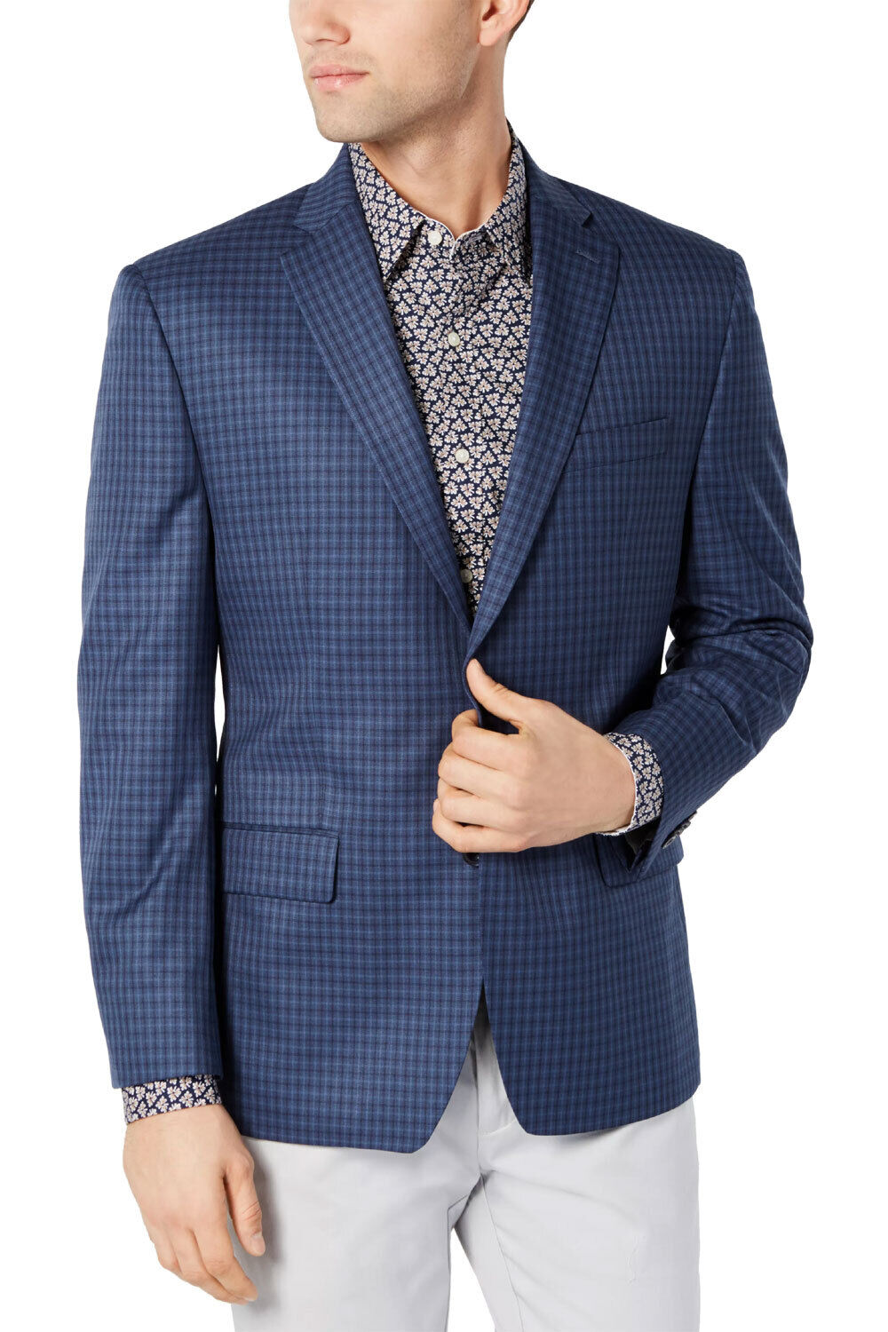 Michael Kors Mens Classic-Fit Check Sport Coat, 40R