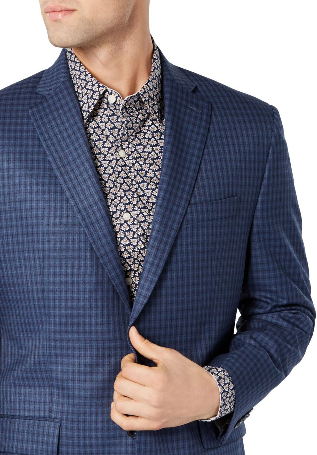 Michael Kors Mens Classic-Fit Check Sport Coat, 40R