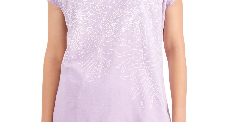 Jm Collection Embroidered Top, Size Small