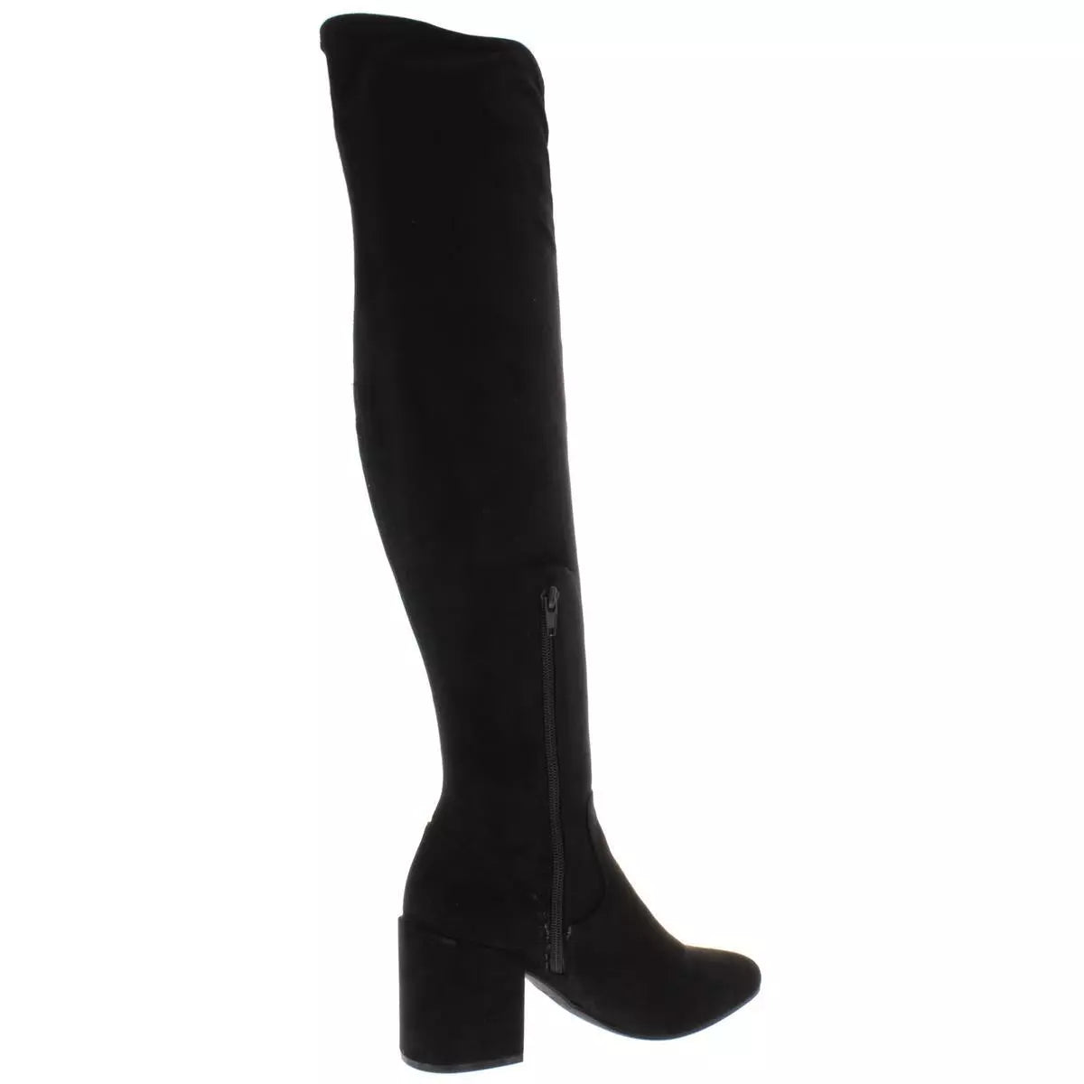 Bar III Womens Gabrie Faux Suede Round Toe Over-the-Knee Boots, 5M/Black