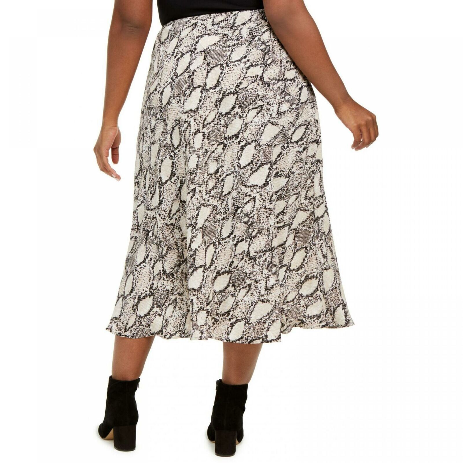 Bar III Womens Plus Snake Print Midi Skirt, Size 3X