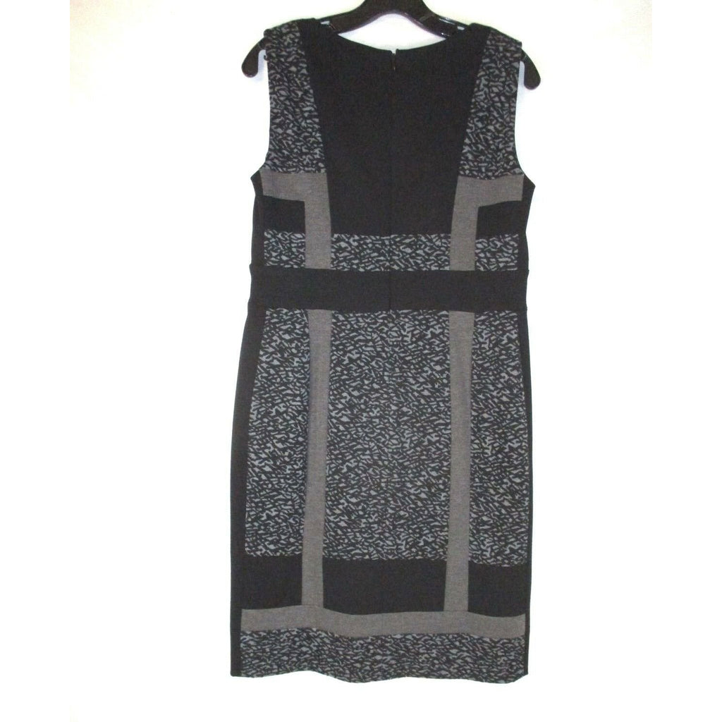 Chicos Ponte Pieced Jacquard Jessa Sheath Dress, Size L/14