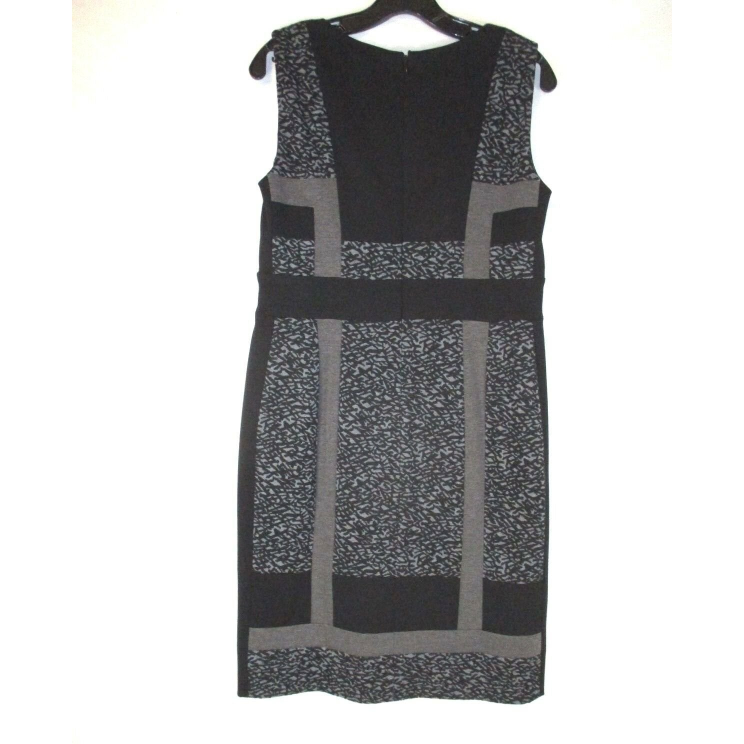 Chicos Ponte Pieced Jacquard Jessa Sheath Dress, Size L/14
