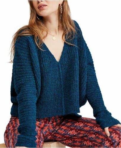 Free People Moonbeam V-Neck Alpaca Sweater, Size XS