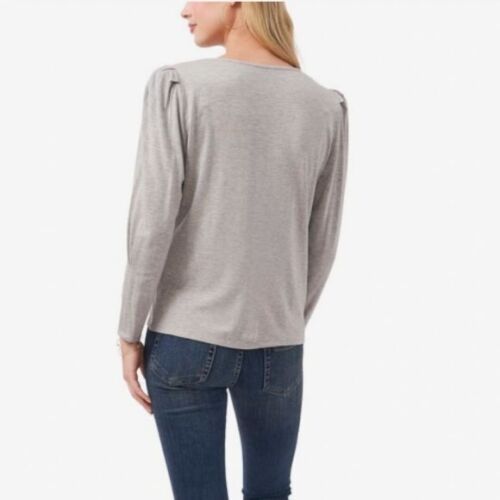 Vince Camuto Draped-Neck Top – Silver, Size XS