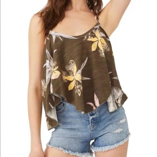 Free People Womens Hey Girl Cotton Tank Top