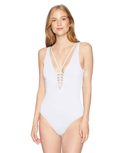 ONeill Womens Salt Water Solids Macrame One Piece Swimsuit, Size Medium