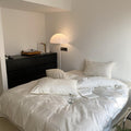 Silky Floral Bedding Set / Snow White