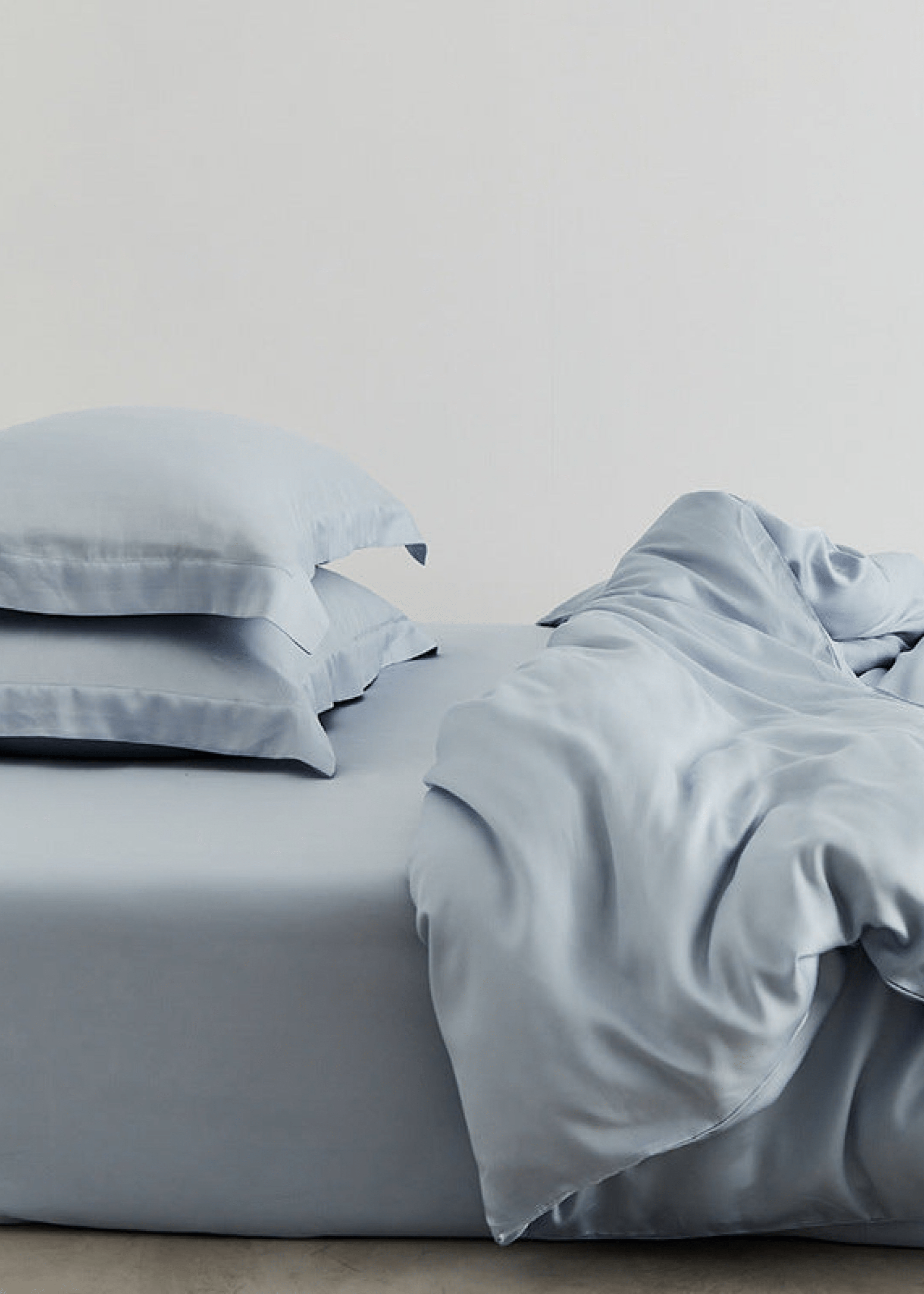 Silky Solid Tencel Bedding Set / Blue