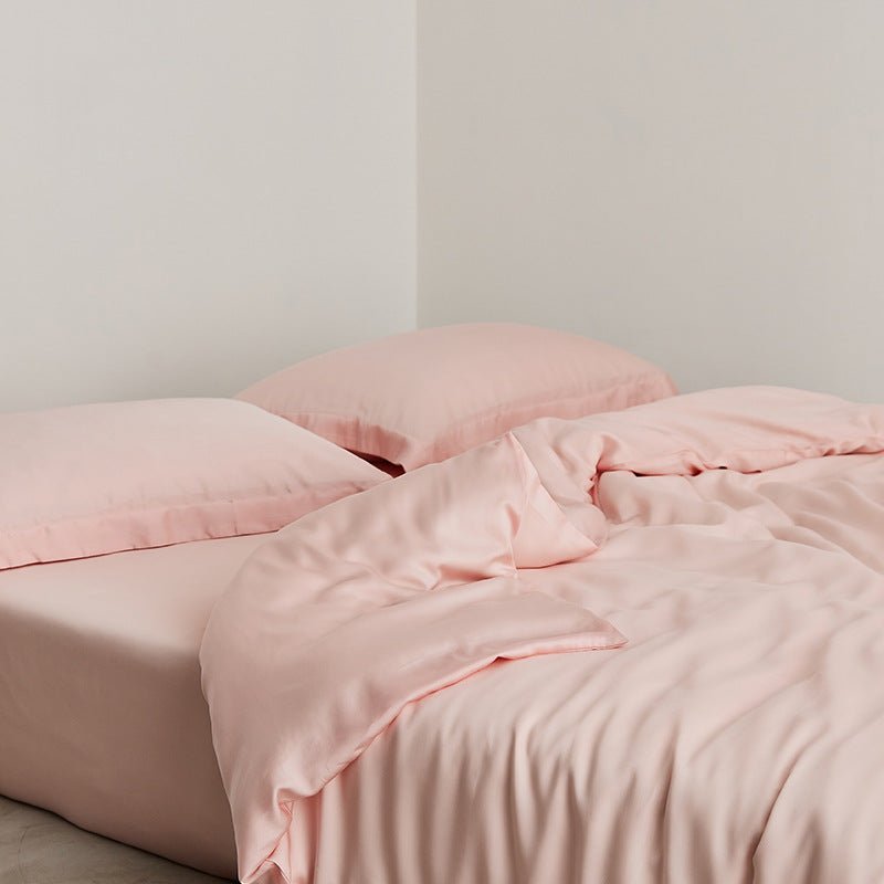 Silky Solid Tencel Bedding Set / Pink