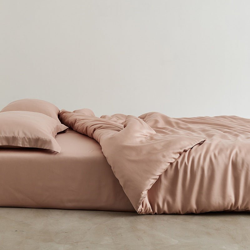Silky Solid Tencel Bedding Set / Pink