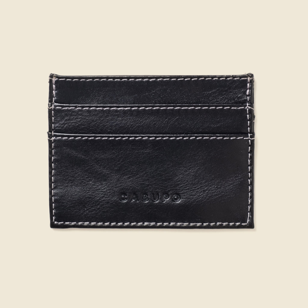 Slim Card Holder Wallet with RFID Protection - Black