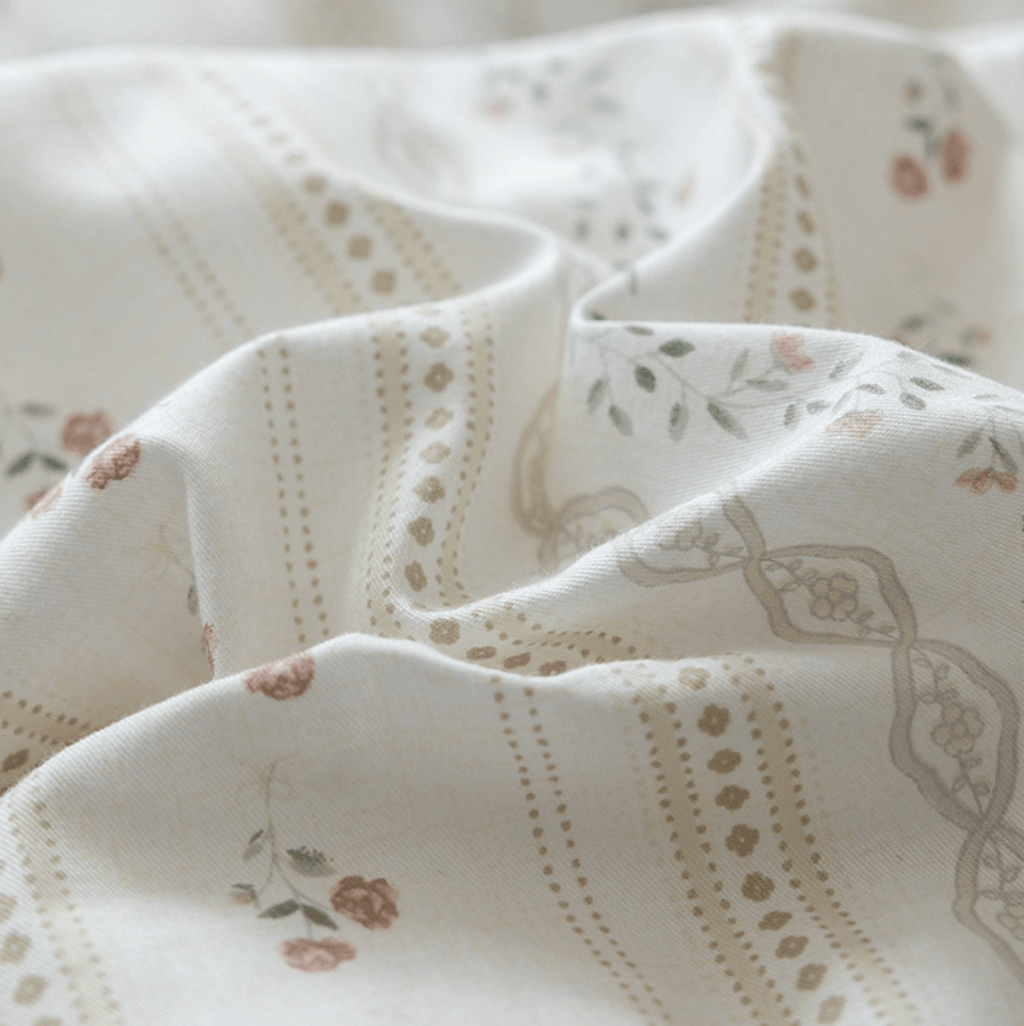 Soft Cottage Blue Ribbon Bedding Set / Blue