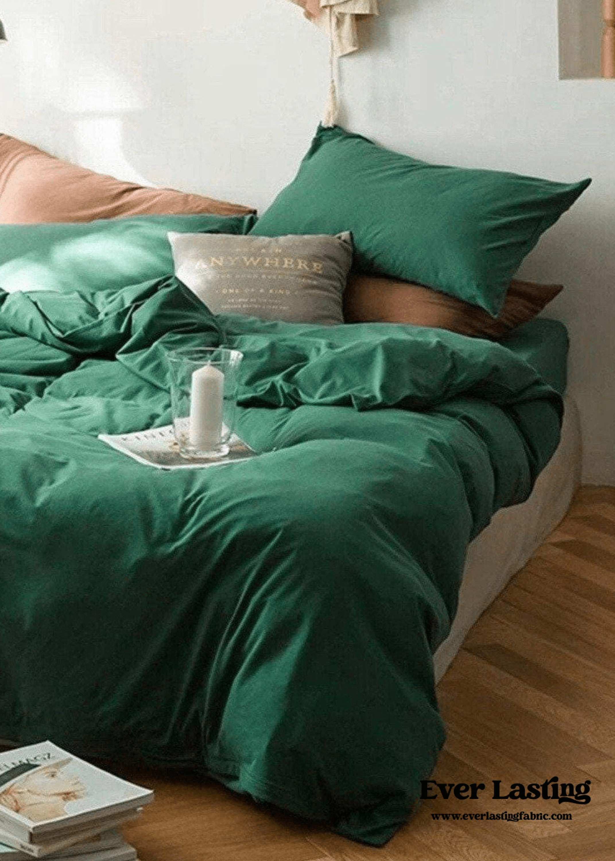 Solid Bedding Set / Forest Green