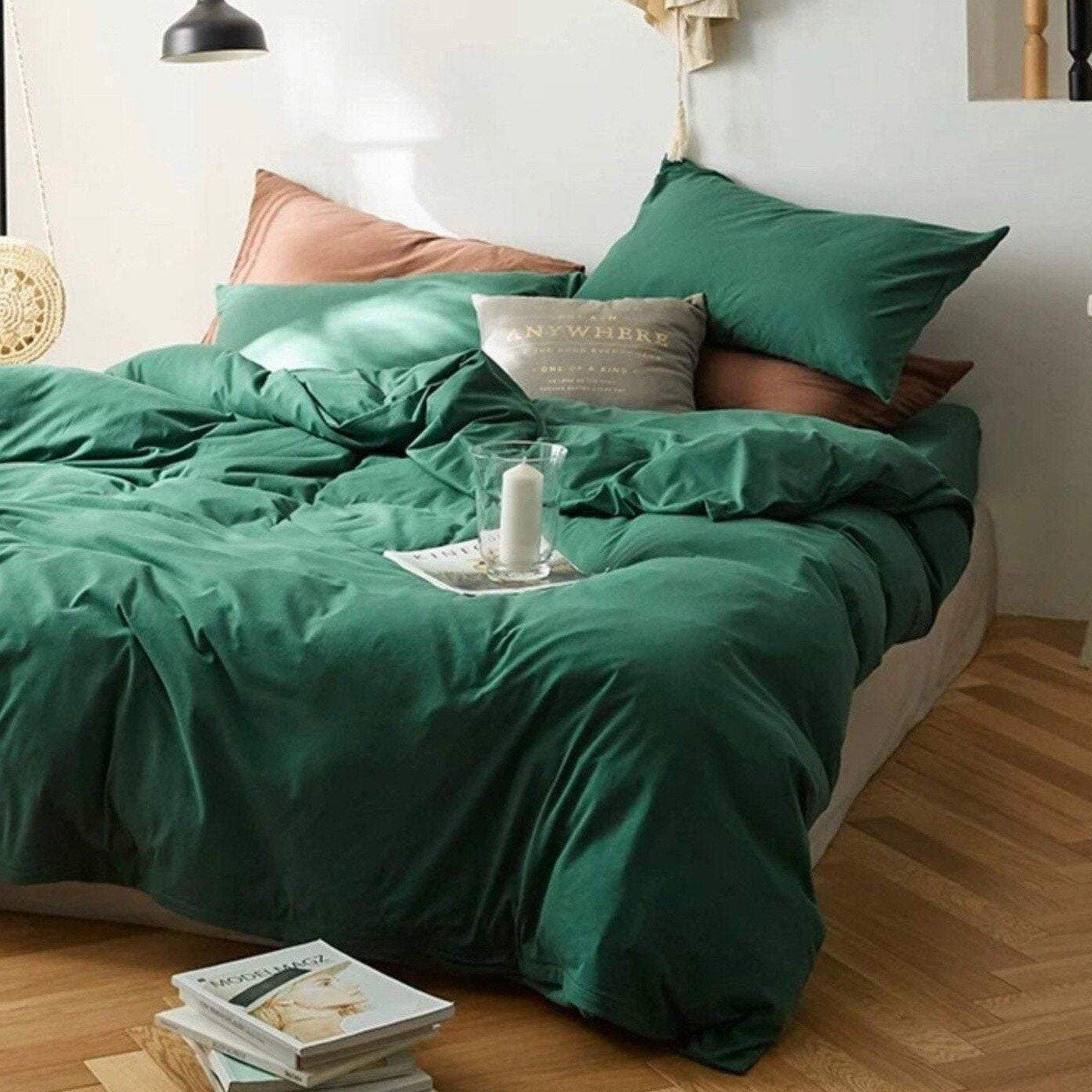 Solid Bedding Set / Forest Green