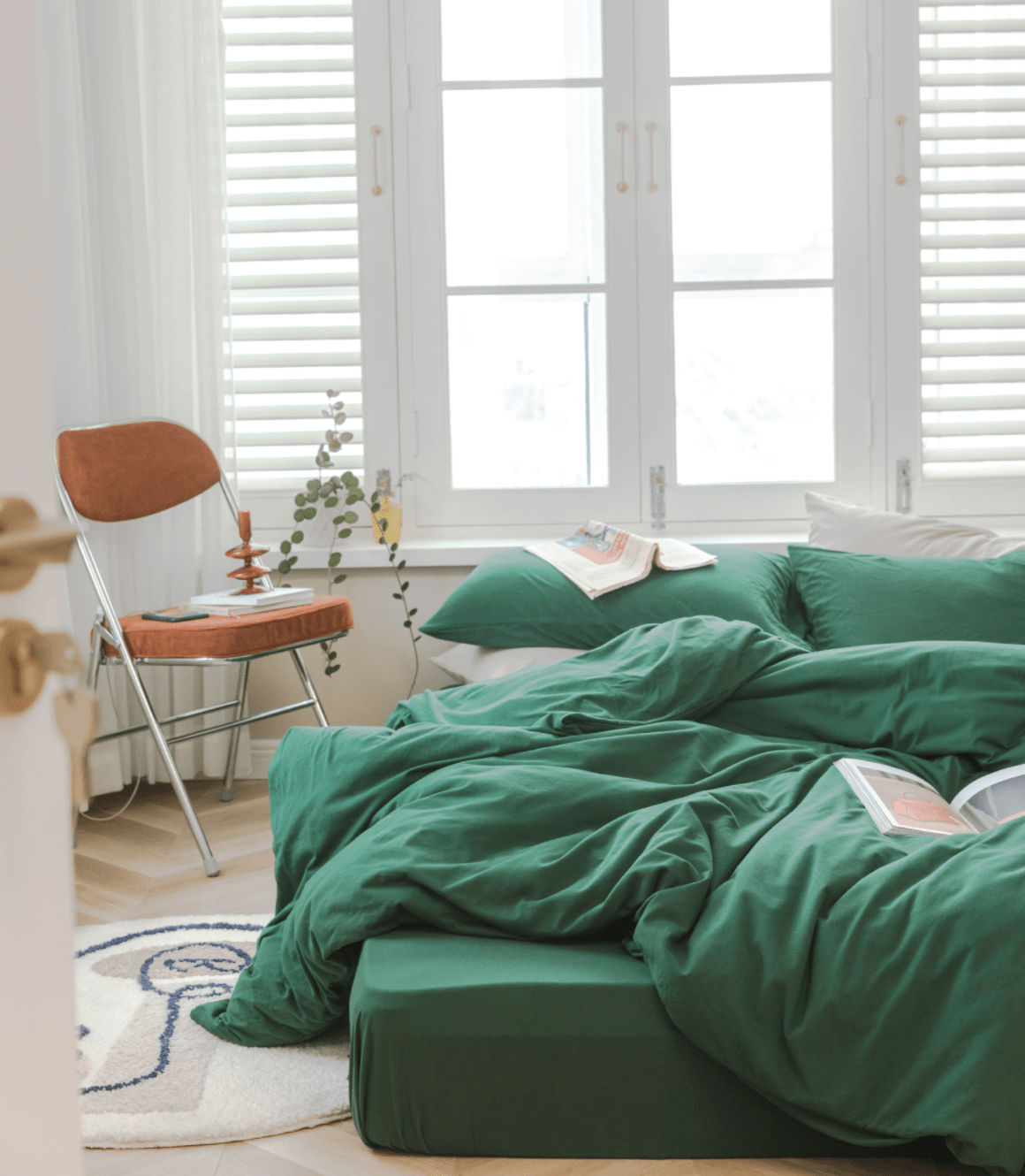 Solid Bedding Set / White