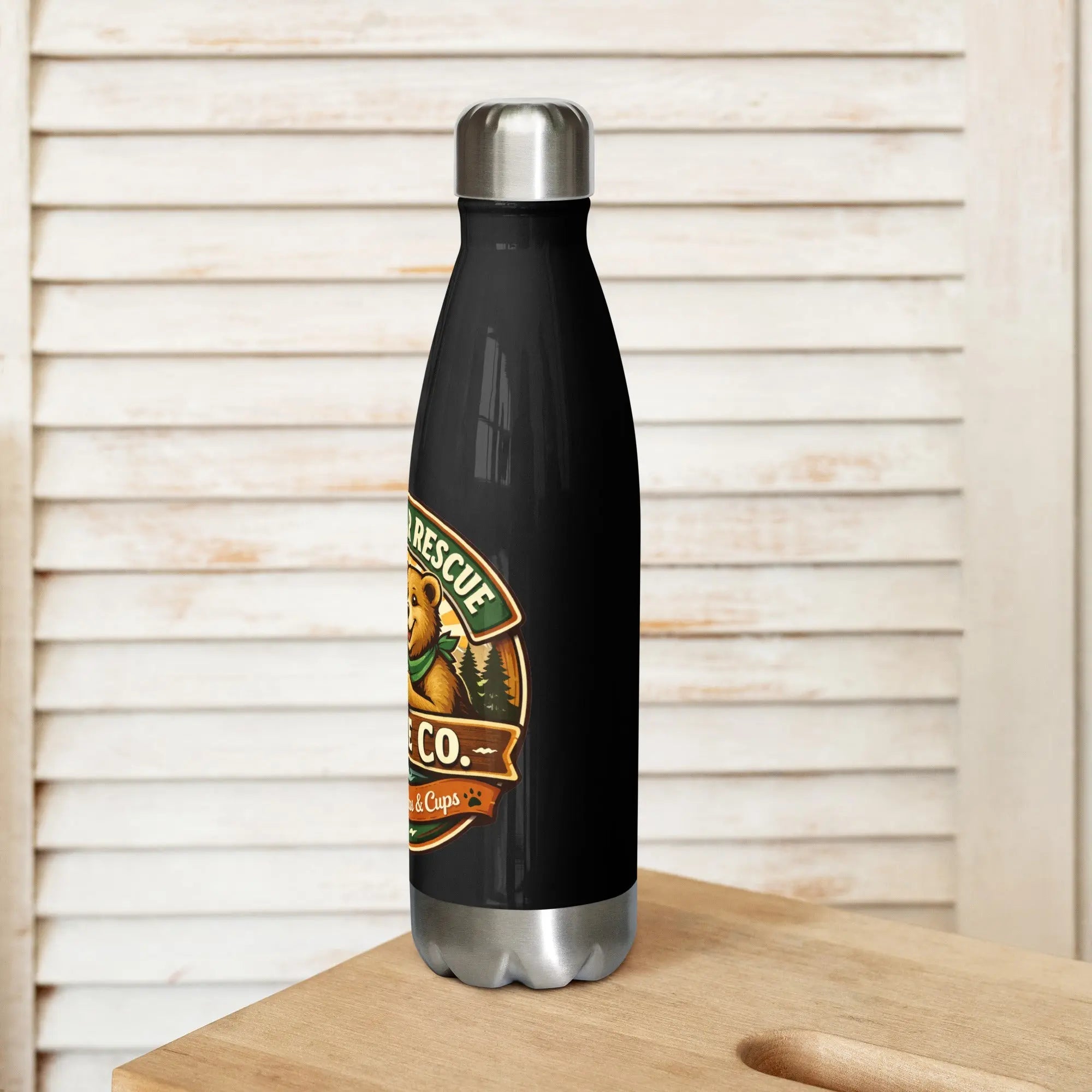 Sunny Bear Rescue Coffee Co. Stainless Steel Water Bottle