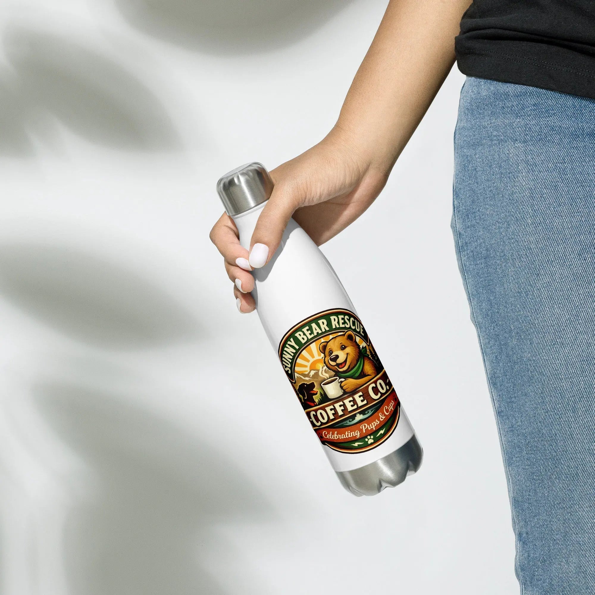 Sunny Bear Rescue Coffee Co. Stainless Steel Water Bottle