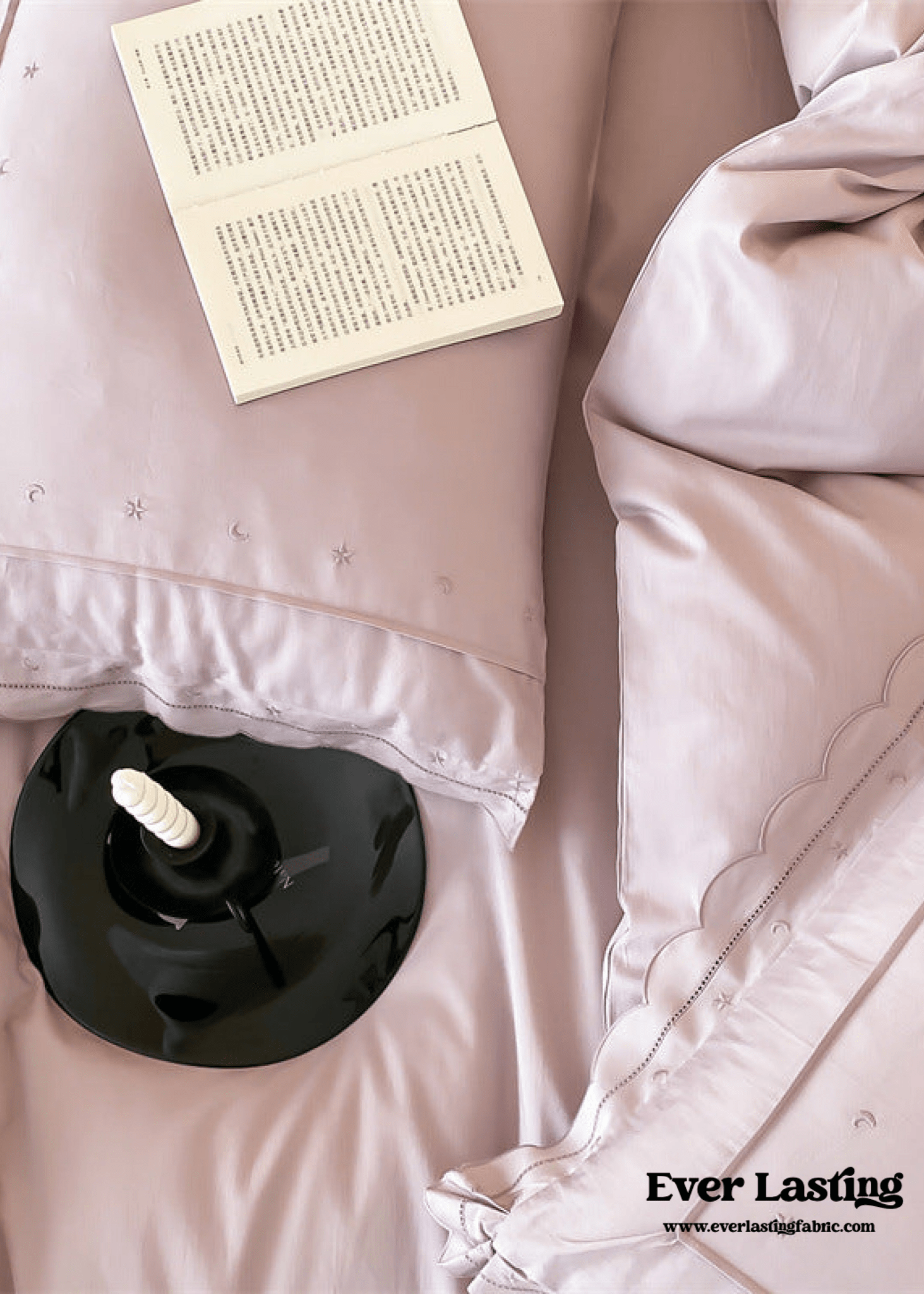 Star Gaze Short Cake Ruffle Bedding Set / Purple