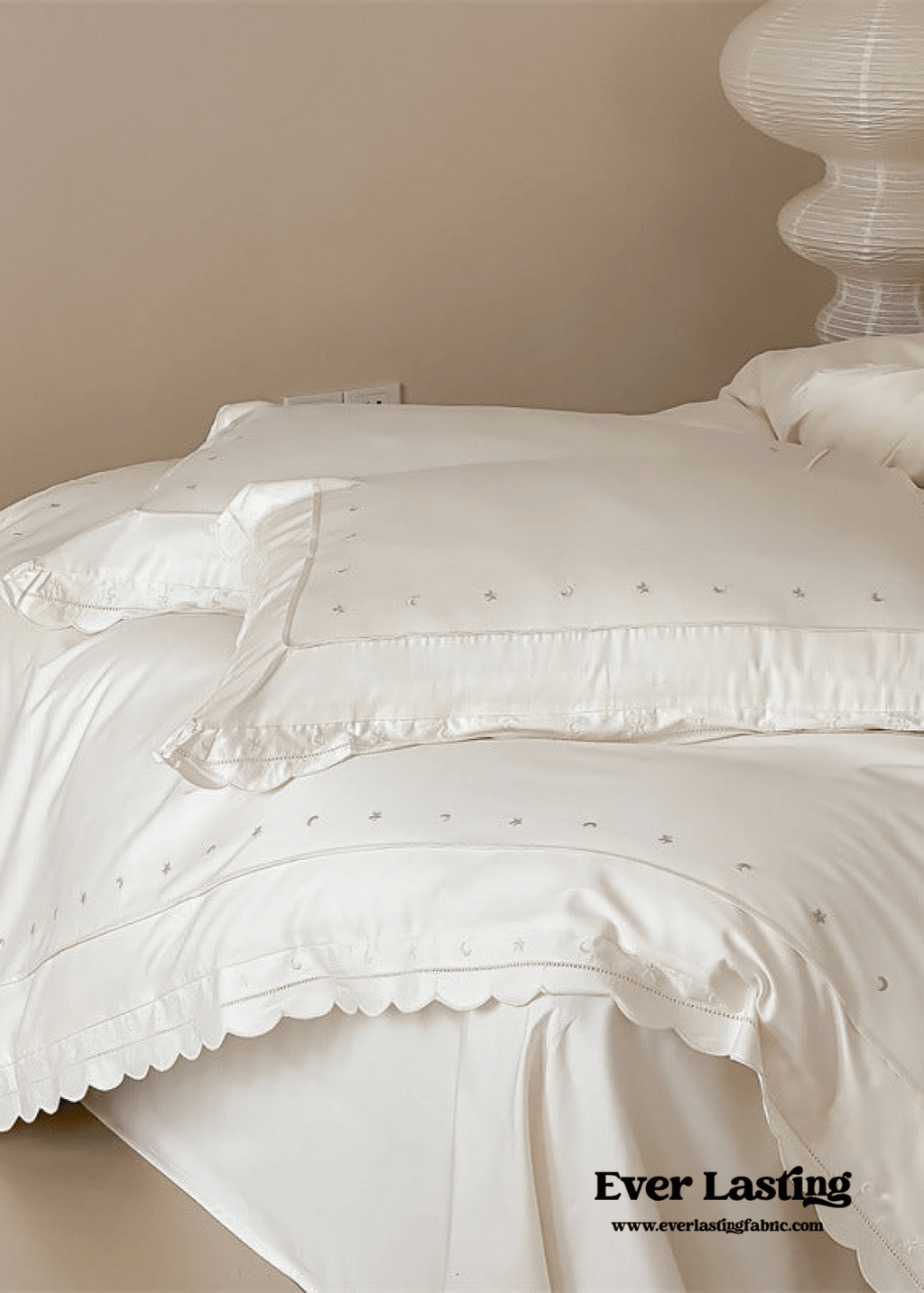 Star Gaze Short Cake Ruffle Bedding Set / Purple