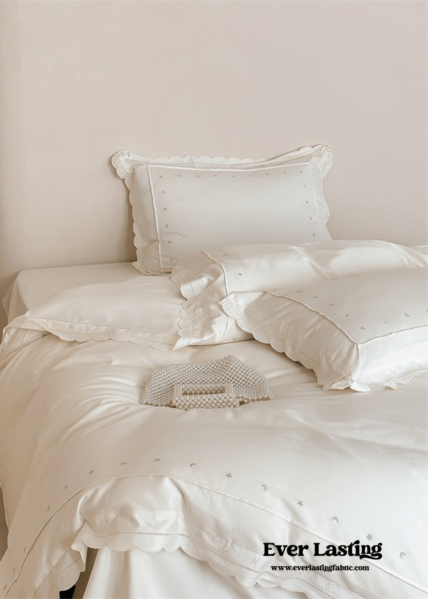 Star Gaze Short Cake Ruffle Bedding Set / Purple