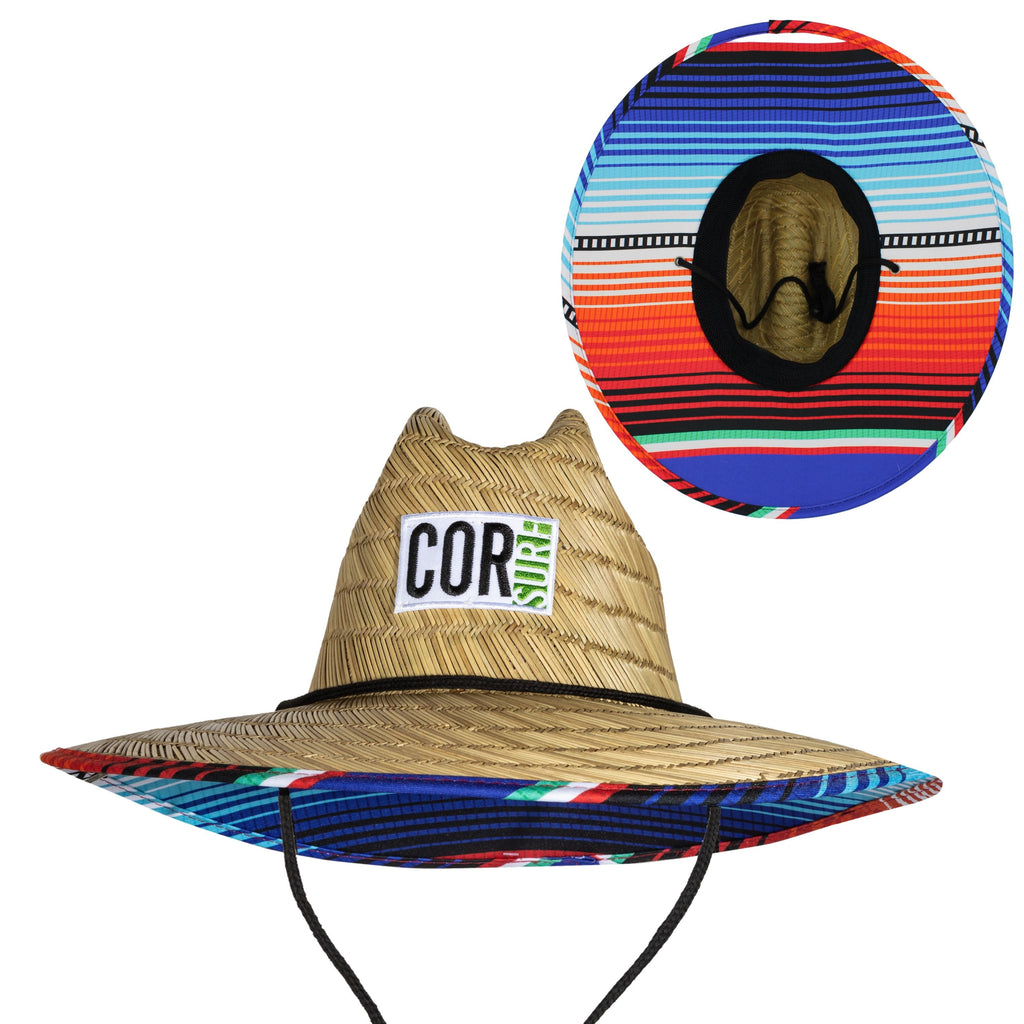 Straw Lifeguard Sun Beach Hats for Adults - Sarape