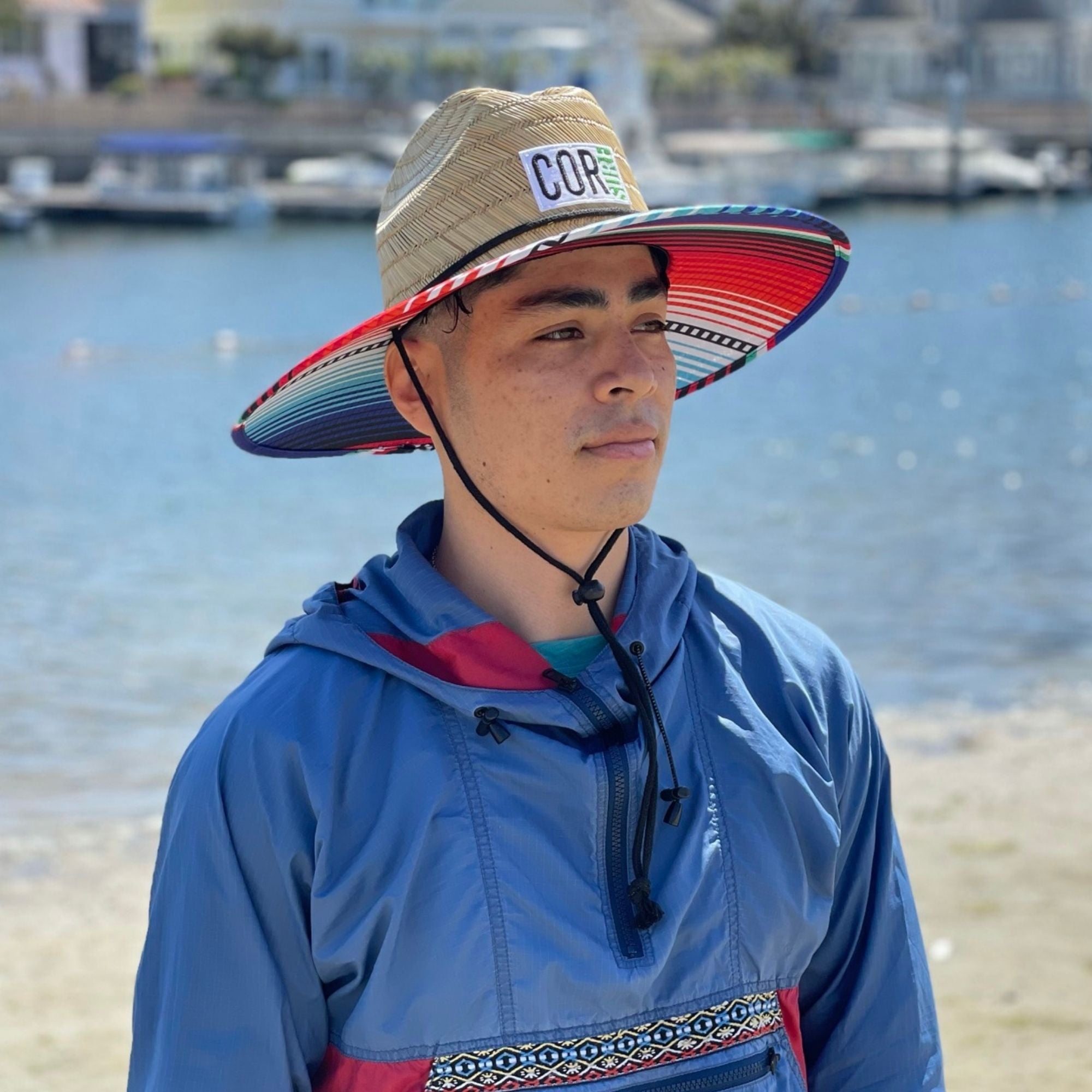 Straw Lifeguard Sun Beach Hats for Adults - Sarape