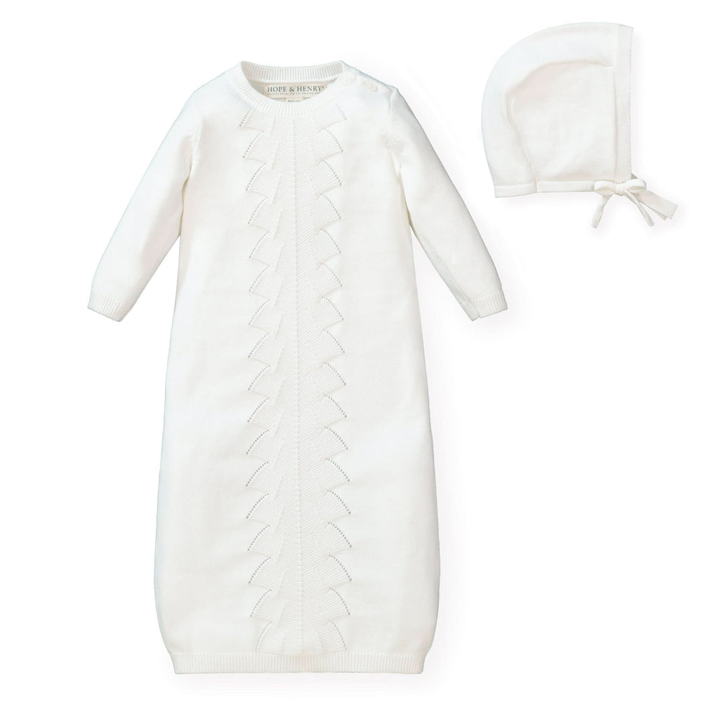 Sweater Gown and Bonnet Set
