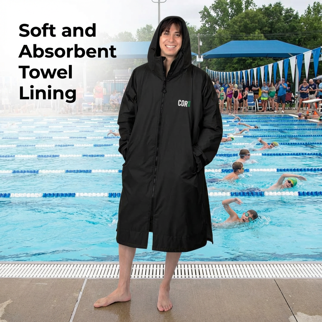 Waterproof Swim Parka (Navy Blue)