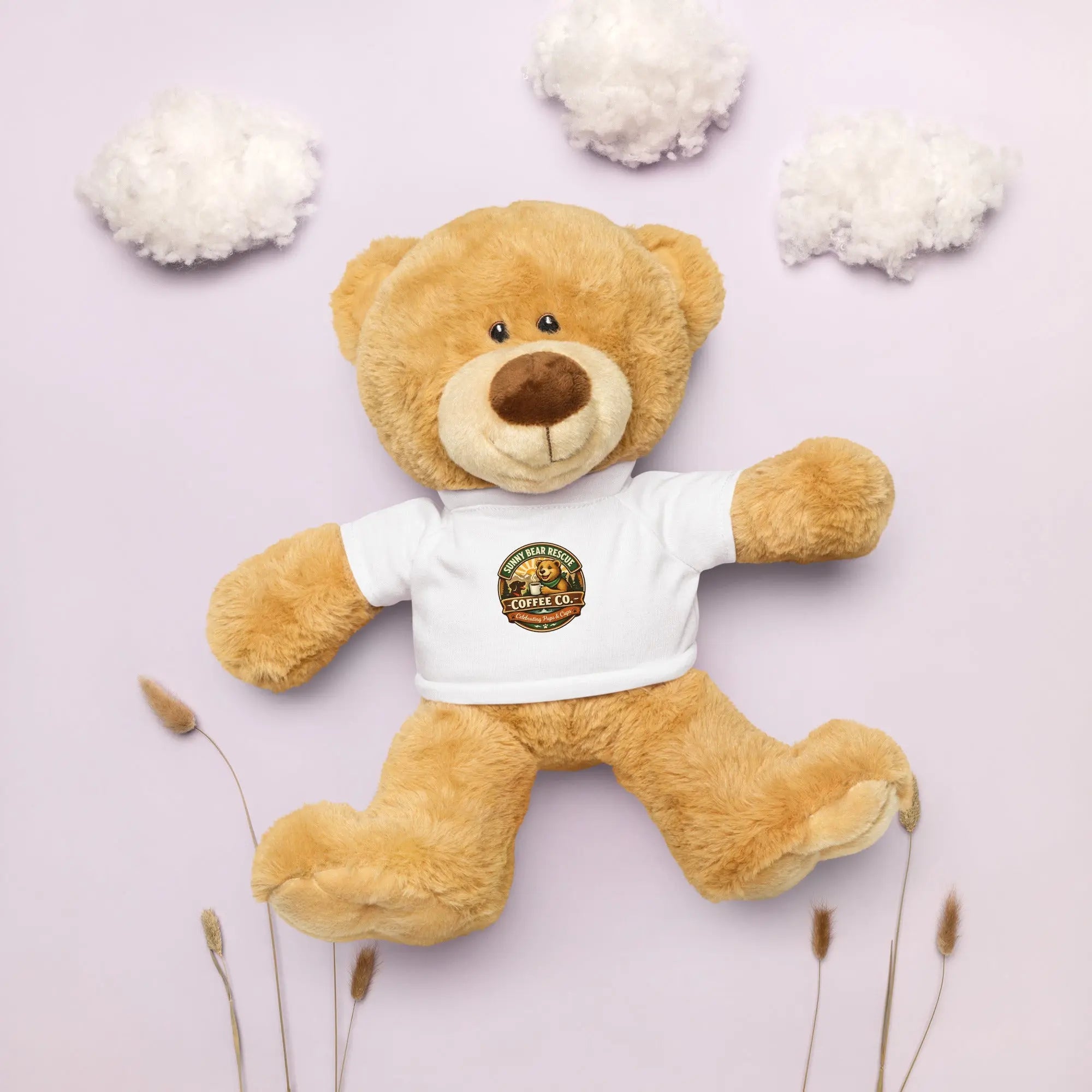 Sunny Bear Rescue Coffee Co Teddy Bear with a T-shirt